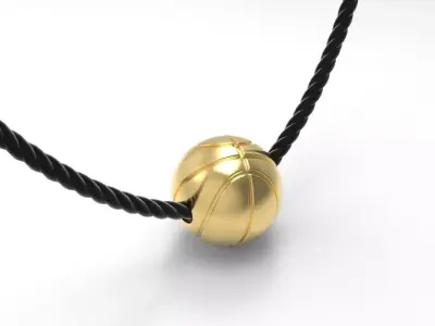 Basketball pendant 3D print model 3D print model