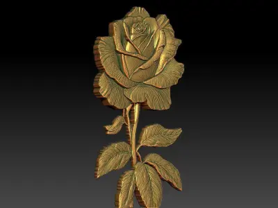 3 Rose CNC Relief Model 3D print model