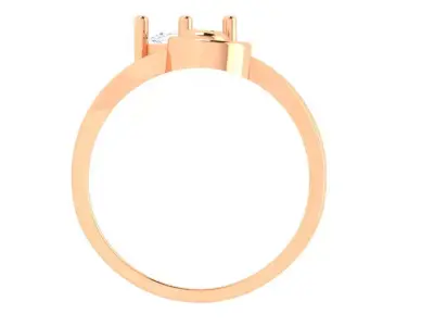 Light weight ring with ovel cut diamond soliter ring 3D print model