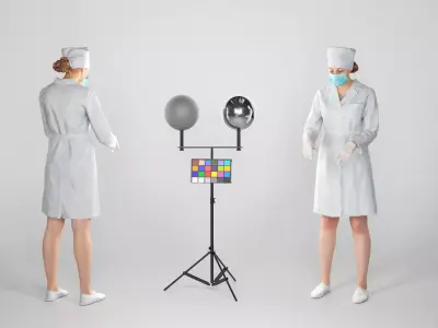 Surgical nurse ready for surgery 115 Low-poly 3D model