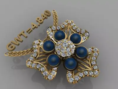 FASION PENDANT 3D model 13