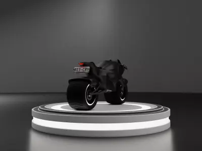 Black Motorcycle 3D model