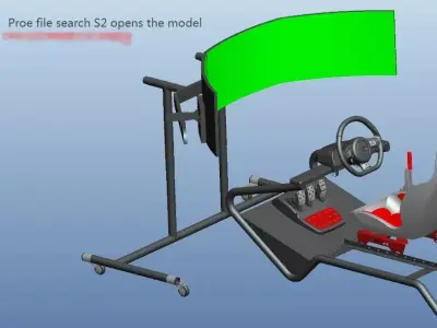 Racing simulator 3D model
