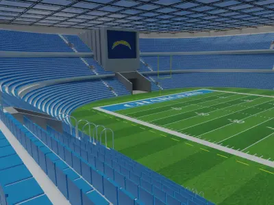 Los Angeles Chargers - American Football Stadium Low-poly 3D model