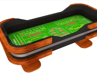 Craps Table 3D model