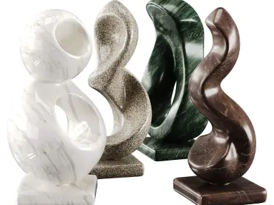 Abstract Sculpture Low-poly 3D model