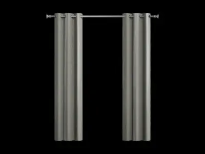 Slightly Glossy Polyeste Curtain Low-poly 3D model