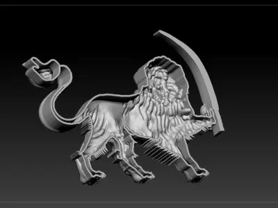 Shir o Khorshid pendant 3D print model