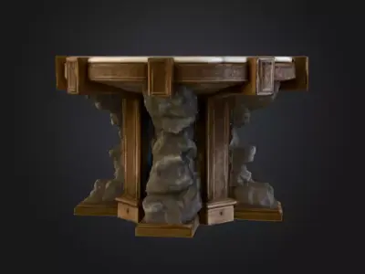 Altar of the Abbess Low-poly 3D model