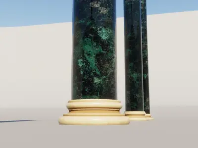 Marble Pillars Free low-poly 3D model