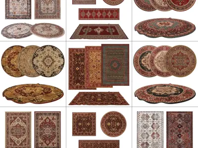 9 in 1 Rug Collection No 33 Low-poly 3D model