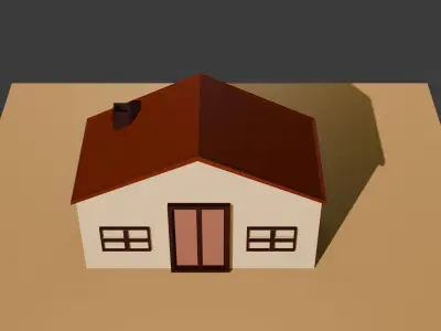 LOWPLOY HOUSE RADY GAME MODEL Free low-poly 3D model