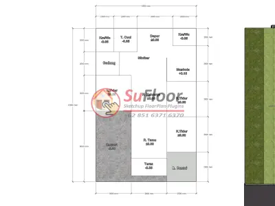 House 9x12m code 556 - Sketchup 3D model 3D model 3D model