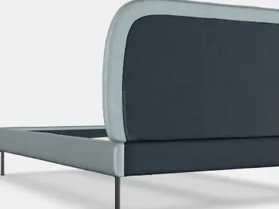 VADHEIM Upholstered bed frame Low-poly 3D model