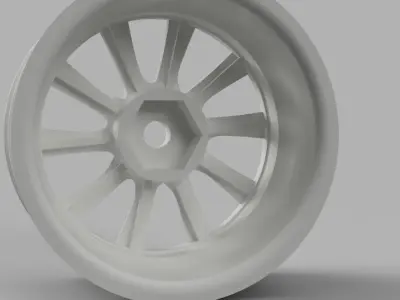 D52mm 12MM HEX RC Wheels Weds Kranze Vishunu 3D print model