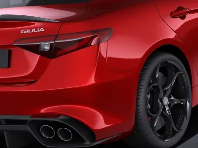 Alfa Romeo Giulia Quadrifoglio 2016 VRAY 3D model