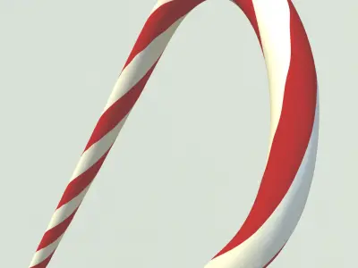 DL3D Christmas Cane Free 3D model