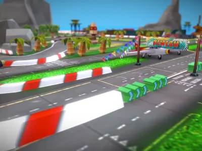 V5- Island HS Low-poly 3D model