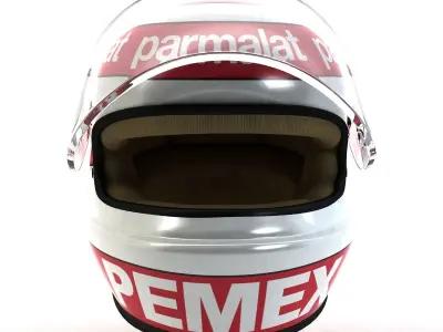 Nelson Piquet Helmet 1983 Low-poly 3D model