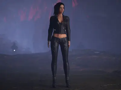 Unreal Engine 5 Maya Rigged Model With Facial Blendshapes Low-poly 3D model