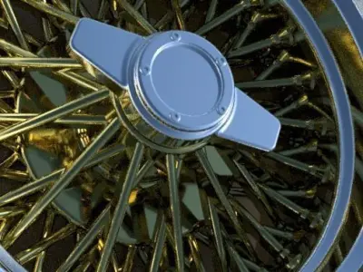 LOWRIDER WIRE RIMS ZENITH STYLE WITH TIRES for scale models 3D print model