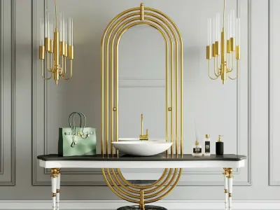 Colosseum Floor mirror by Maison Valentina 3D model