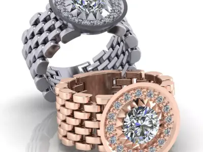 luxury jewelry ring 3D print model buy