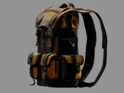 Stylized Backpack BP16 Low-poly 3D model