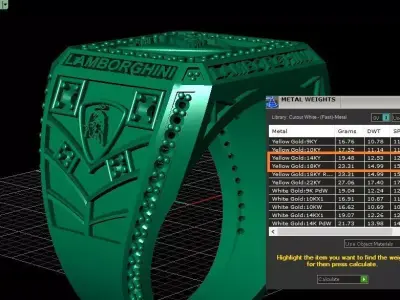 Ring Jewelry model -The V6 Signet for him 3D print model