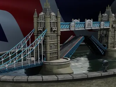 Blender 3 to UE5 A London Bridge 3D Model Environment 3D model