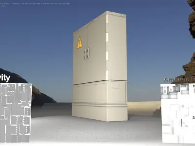 Electrical Distribution Cabinet 13 Low-poly 3D model