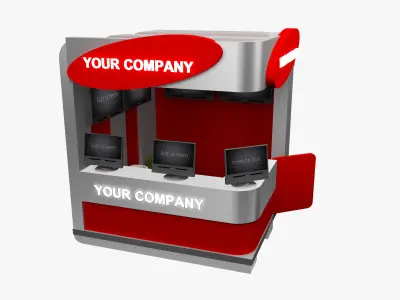  Booth Exhibition Stand a574b 3D model