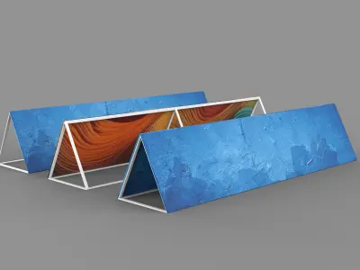 Stadium Advertising Board 3D model