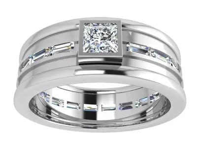 Princess Band Ring 3683 3D print model
