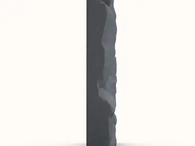 Cracked Shale Wall High Poly Model 3D model