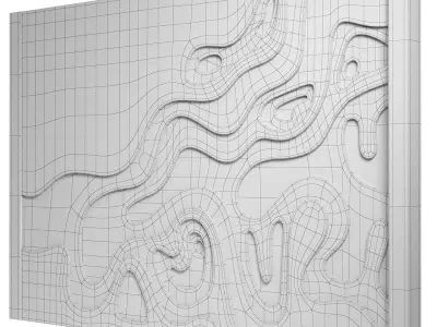 Decorativ panel wave 26 3D model