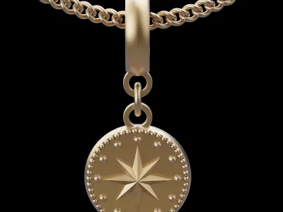 Lux pendant silver gold jewelry printable 3D model 3D print model