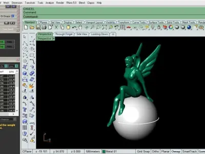 angel pearl pendant 3D print model