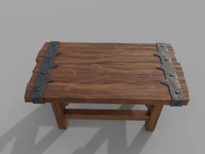 Medieval Table  Low-poly 3D model