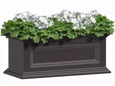 Window and Balcony Flower Box Pot 3D model buy