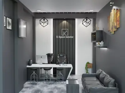 Office interior design 3D model purchase