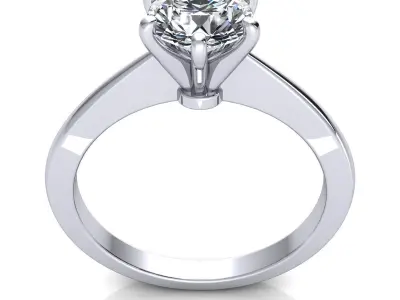 Luxury Solitaire Ring 3d Model Print  3D print model
