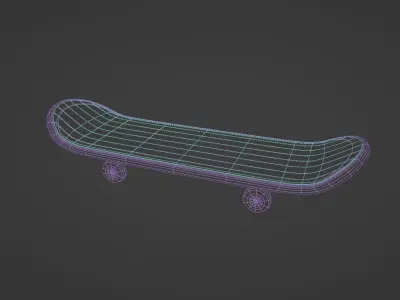 Skateboard model Free 3D model