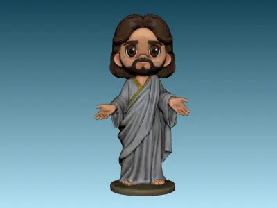 Mini figurine of Jesus 3D print model