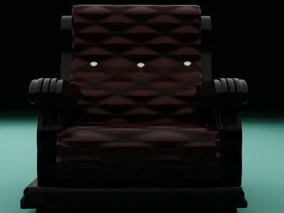 Leather finished 5 Seater SOFA Free 3D model