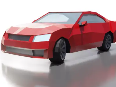 Low Poly car model Low-poly 3D model