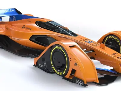 McLaren X2 Concept   Futuristic AeroTech Hypercar 3D model