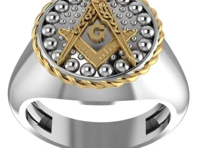 Masonic ring- 85 3D print model