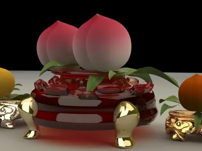 Chinese peach 3D model