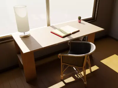 Minimalist desk Free 3D model